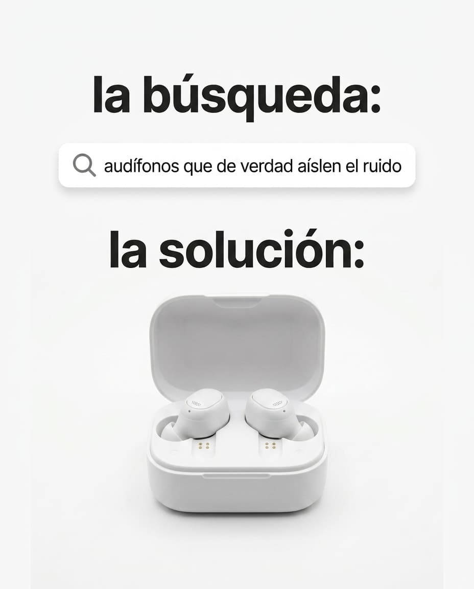 Anuncio de los audífonos en formato Búsqueda