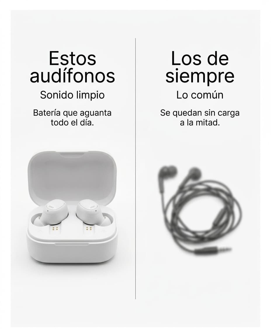 Anuncio de los audífonos en formato Versus